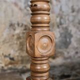 Wood-turned coil lamp, France, mid-20th century.