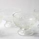 Set of 4 Vintage Pressed Glass Dessert Bowls Cibulak by Pavel Panek / 1977