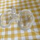 Double transparent molded glass salt shaker