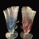 6 Arques crystal flutes stamped CDA