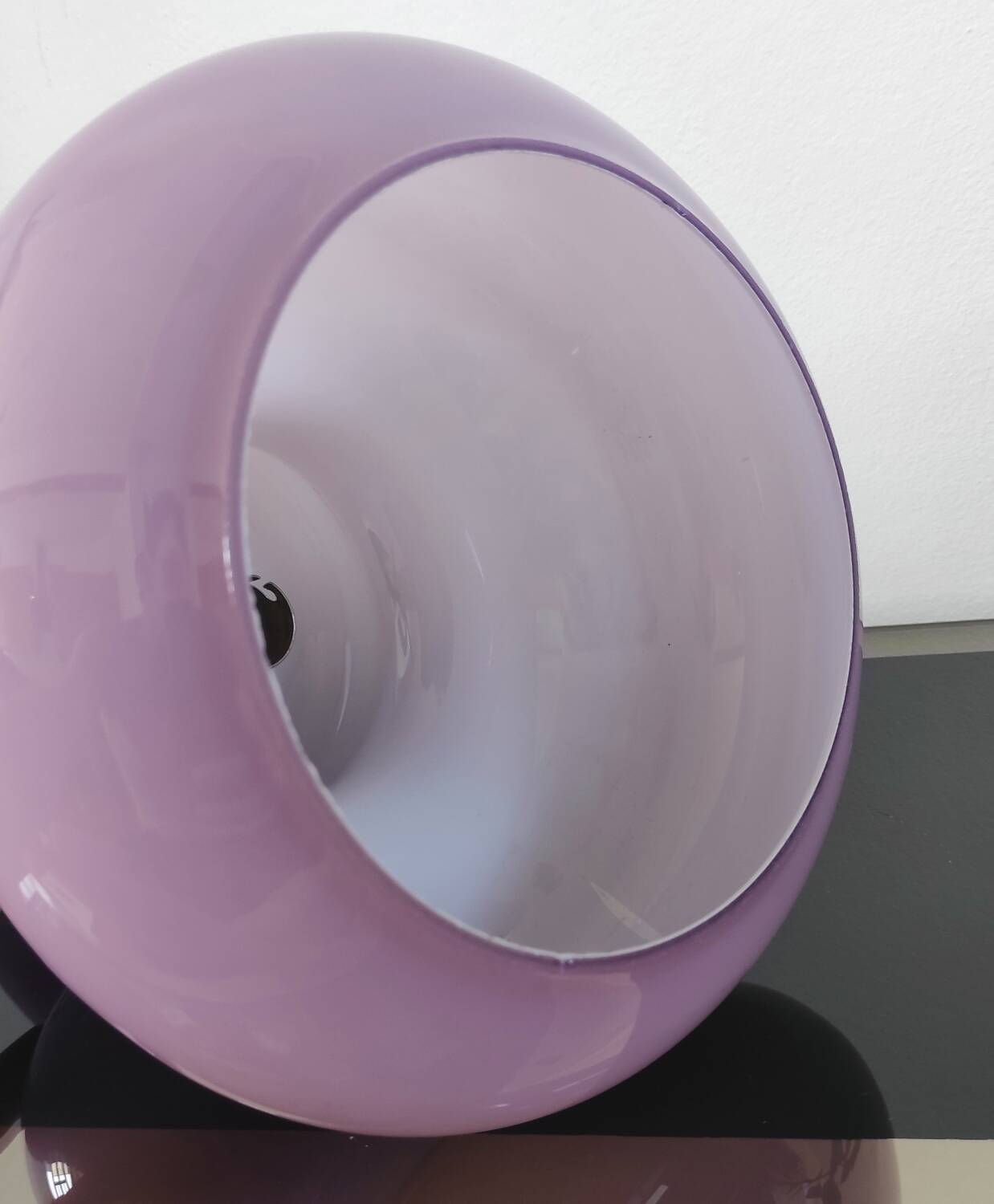 Vintage opaline Murano pendant light - Massimo Vignelli for Visto