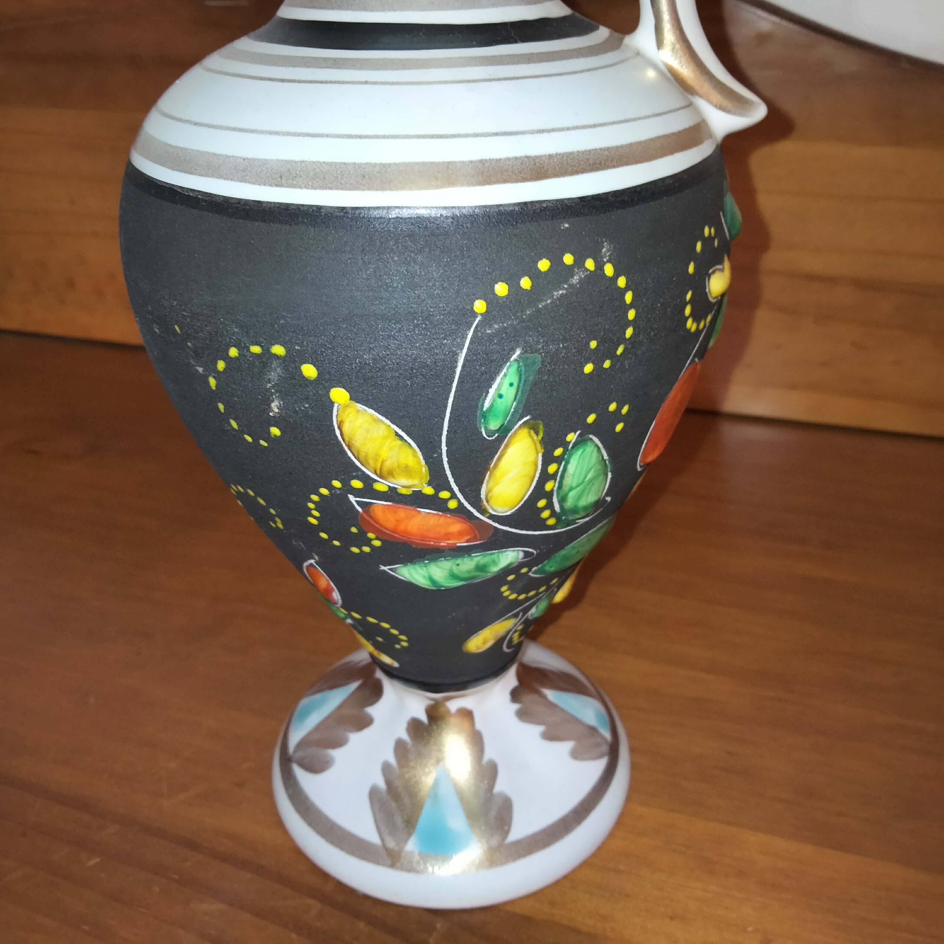 Vintage pitcher vase by Hubert Bequet