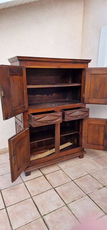 Large solid wood dresser in antique style