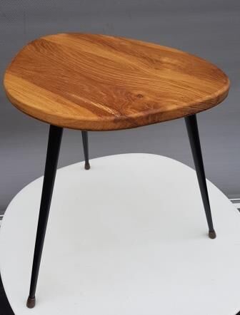 Mediator coffee table, oak and brass, 1950