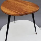 Mediator coffee table, oak and brass, 1950