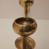 Set of 5 brass candlesticks from the 70s