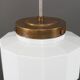 1930s English Art Deco Stepped Opaline Glass Pendant Lamp
