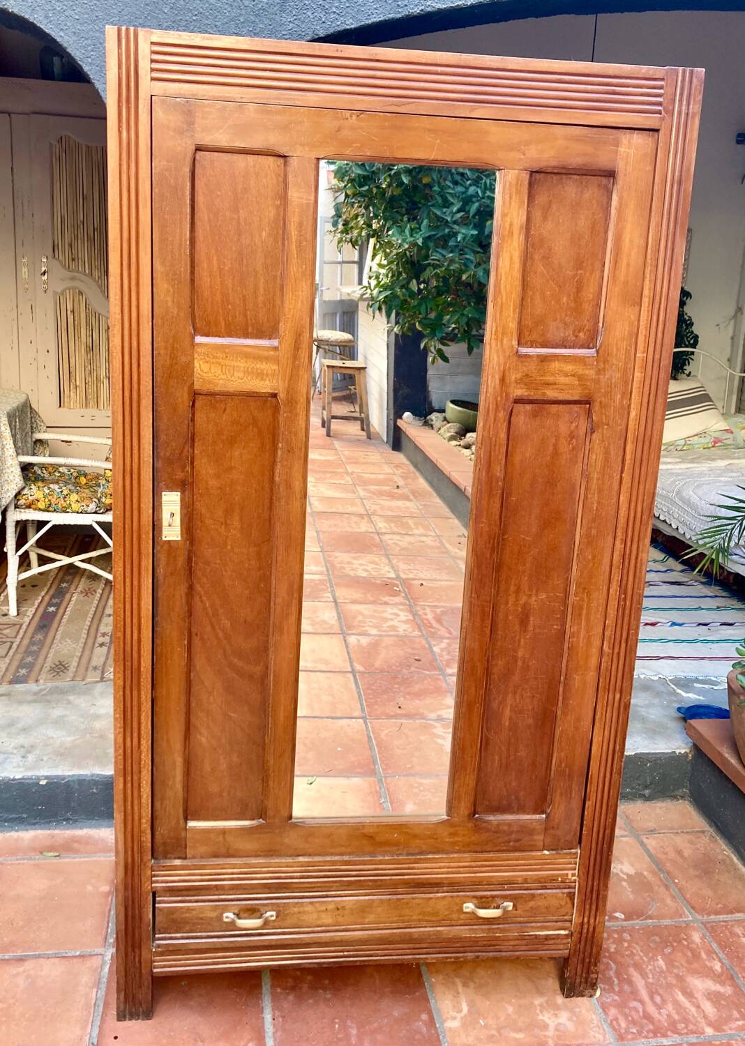 Parisian wardrobe with mirror
