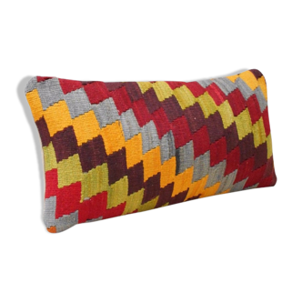 Handmade Turkish Kilim pillow (25x50 Cm)