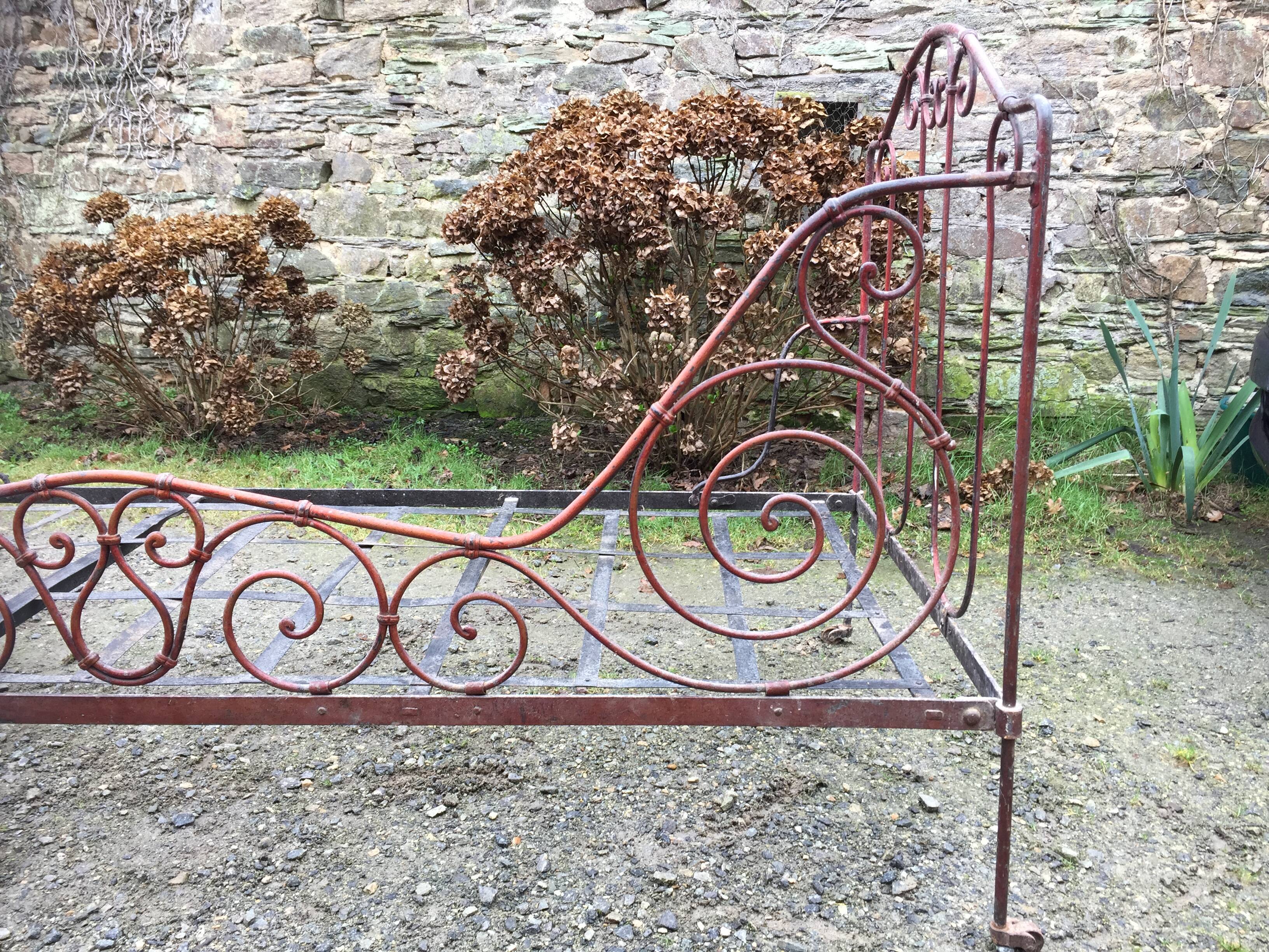 Folding wrought iron bed Napoleon III