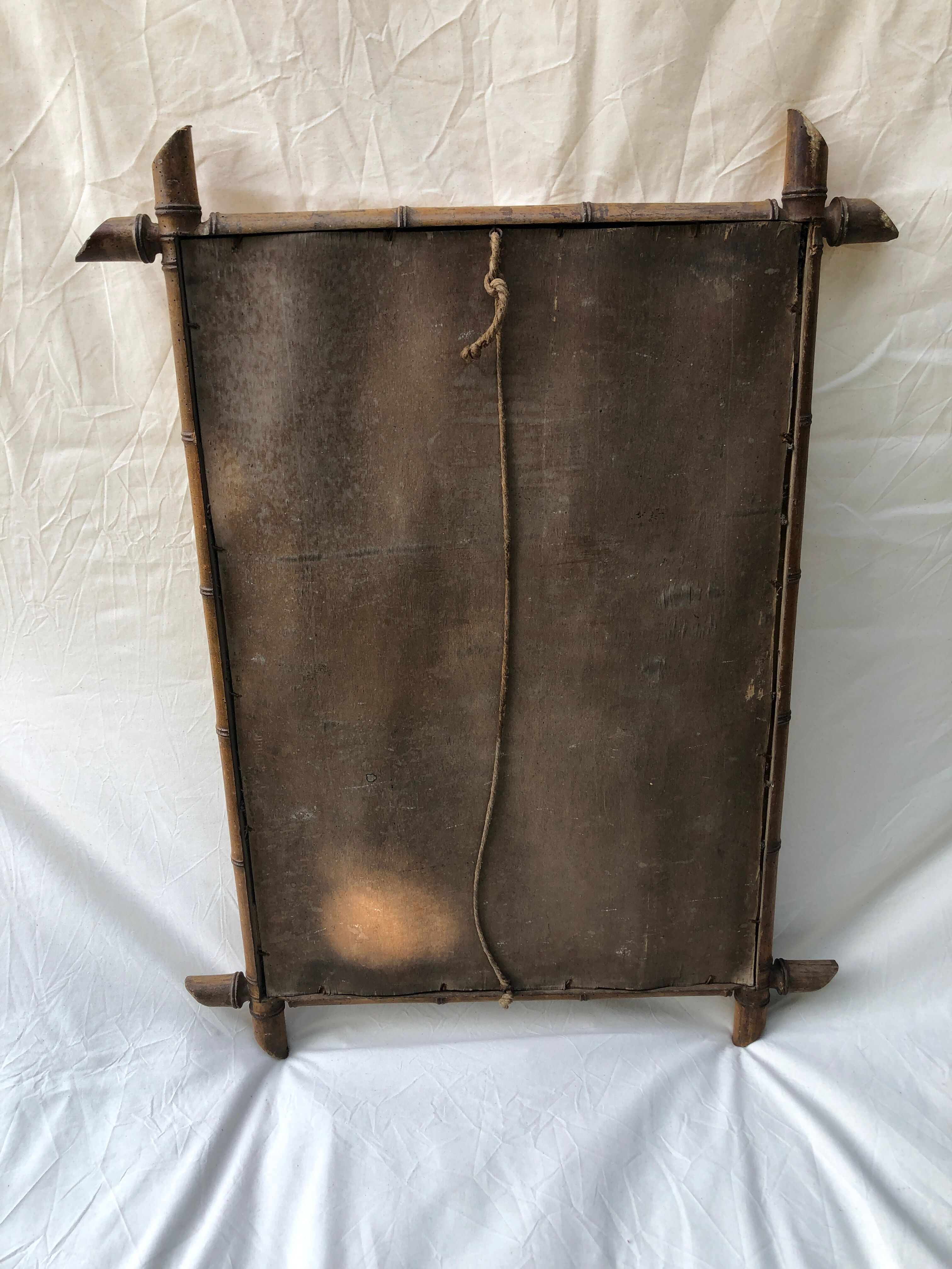 Rectangle bamboo mirror 70x50cm