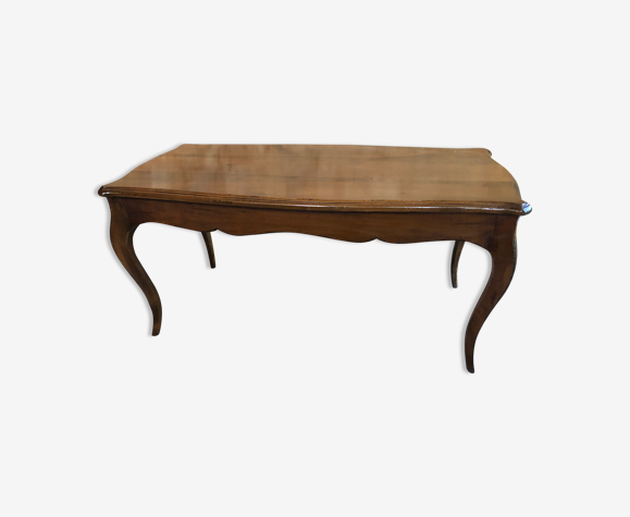Old Coffee Table Style Louis XV Wood Chevillé Legs Curved Vintage | Selency