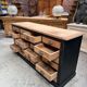 Workshop furniture with 24 drawers from the early 20th century.