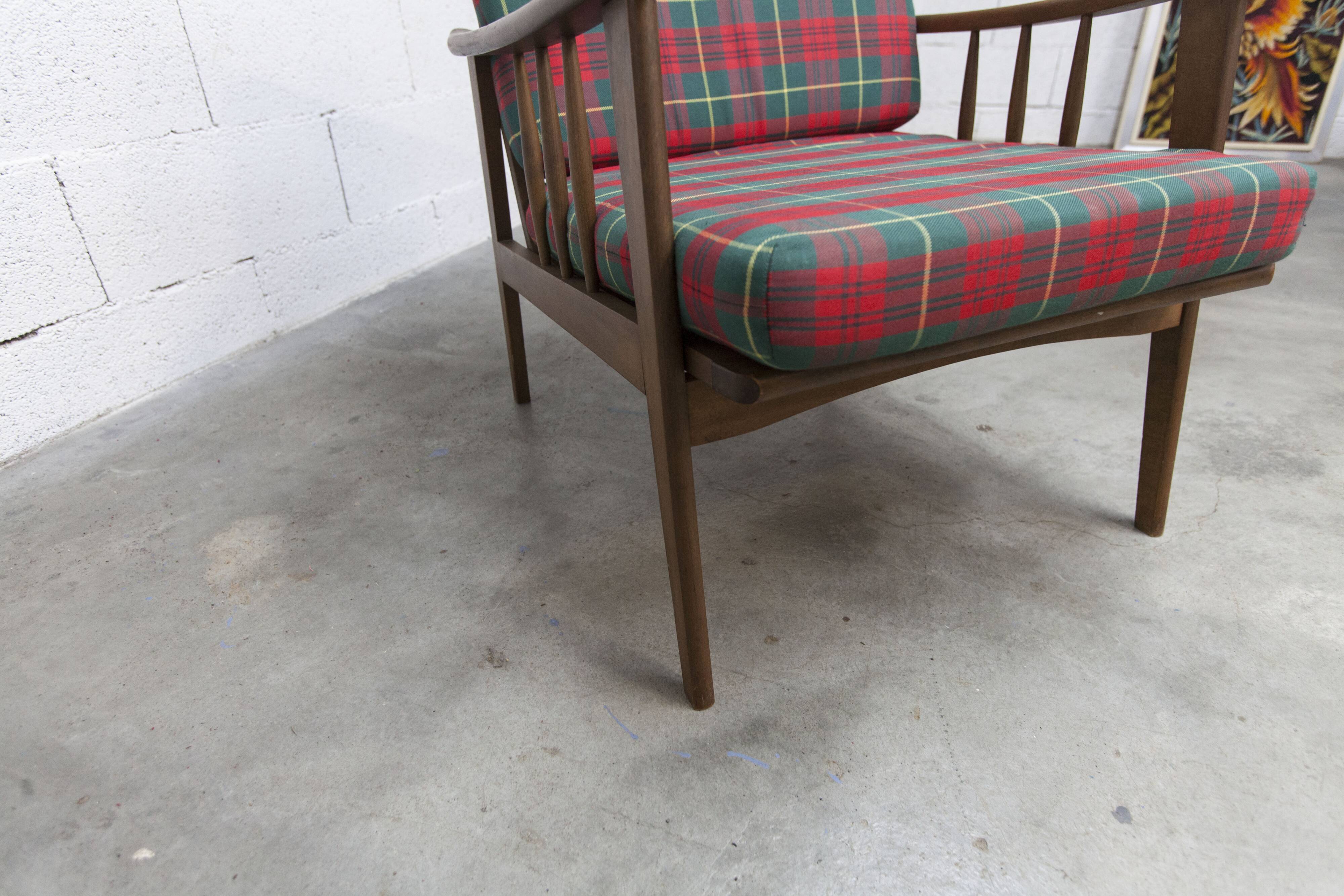 Scandinavian teak armchair, 1960s, Scottish style, collapsible