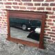 Miroir biseauté en bois 99x83cm