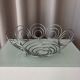 Vintage Y2K Chrome Spiral Fruit Basket – Space Age Wire Bowl