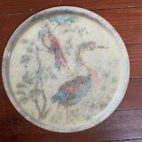 Round fiberglass bird tray.
