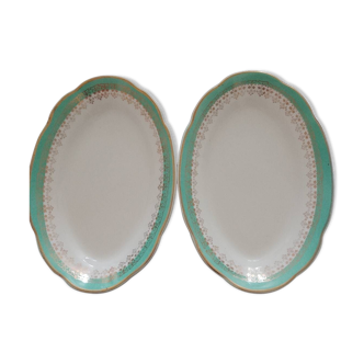 2 small Digoin Sarreguemines plates