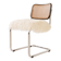 Italian vintage accent chair in long hair sheepskin, 1960s