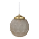 Vintage art deco globe pendant light in frosted glass