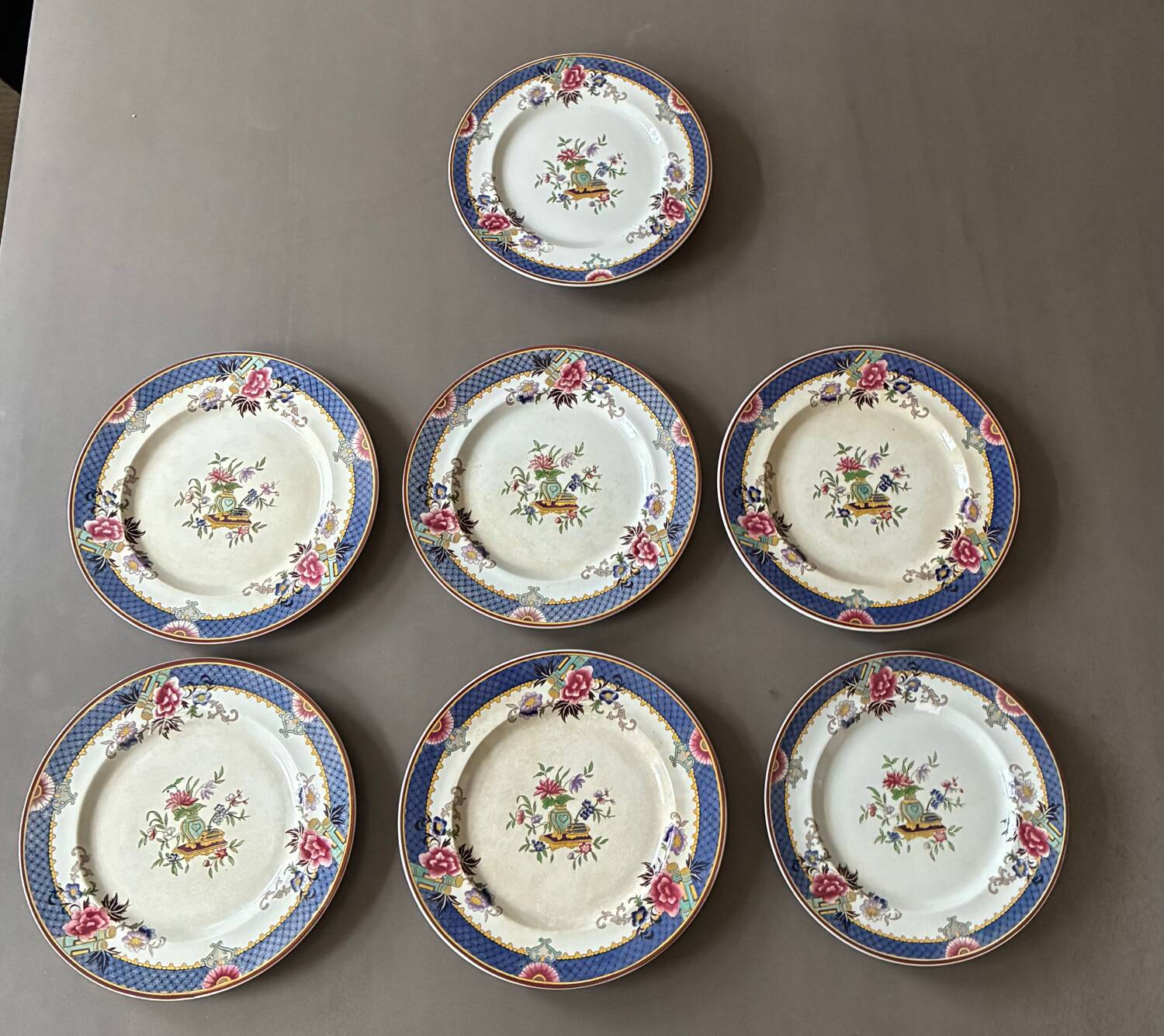 Victoria flower service Sarreguemines pottery set.