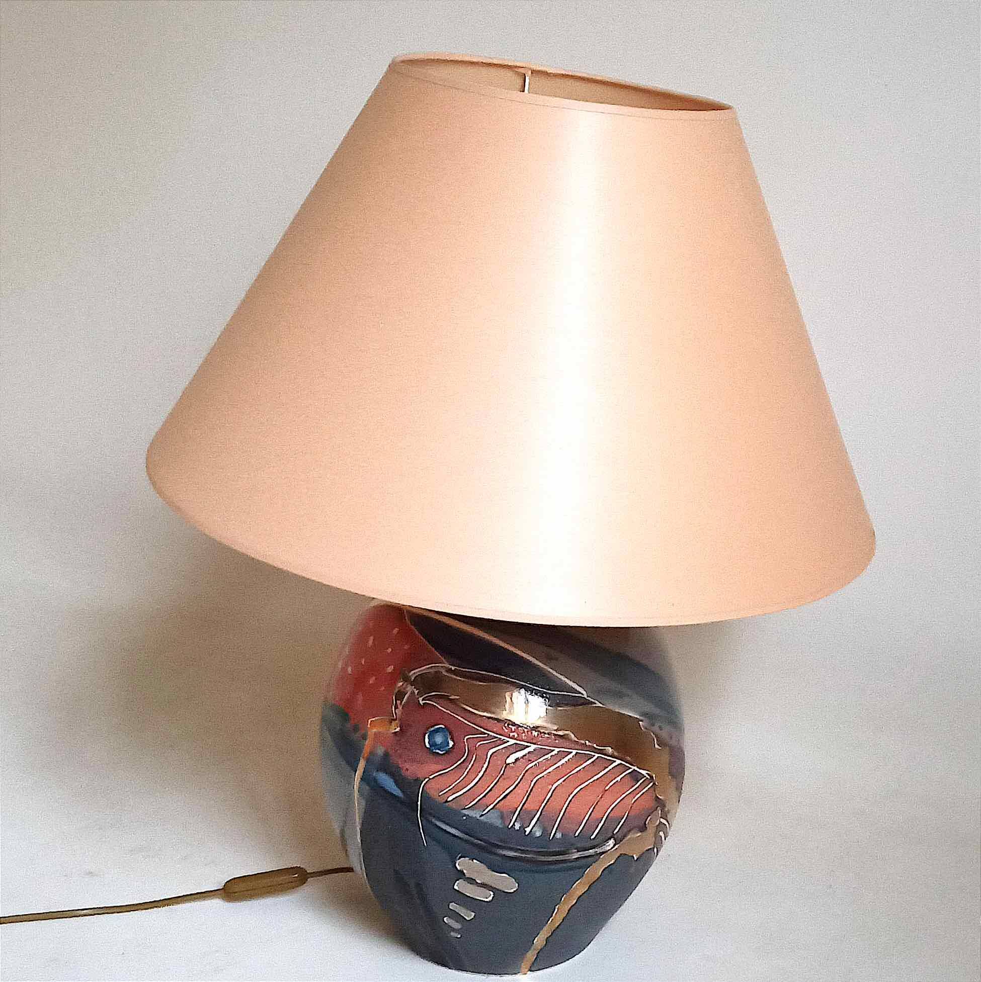 Vintage ceramic table lamp Height 61 cm