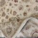 Cream Wool Area Rug, Handwoven Floral Carpet, Traditional Decor 190x128cm