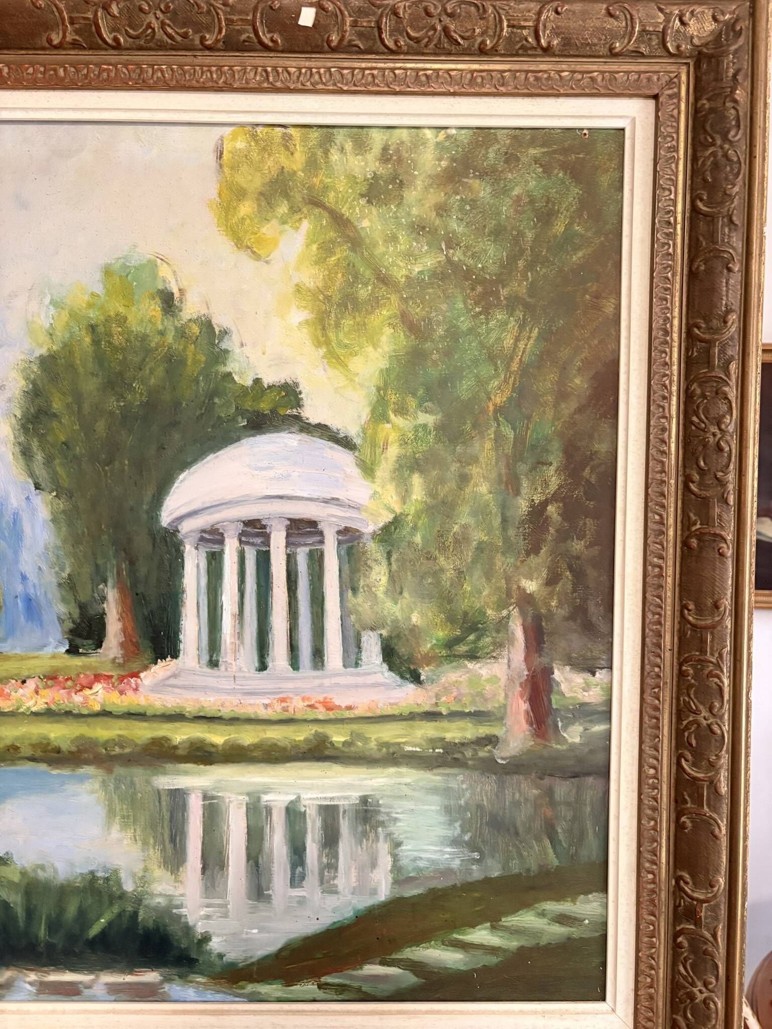 Oil Painting Panel Factory Garden Temple Love Rotunda Impressionism