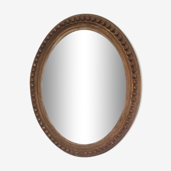 Miroir ovale ancien 44x37cm