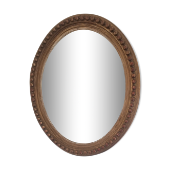 Old oval mirror 44x37cm