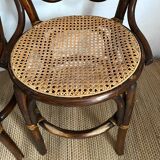 Rattan and cane bistro chairs