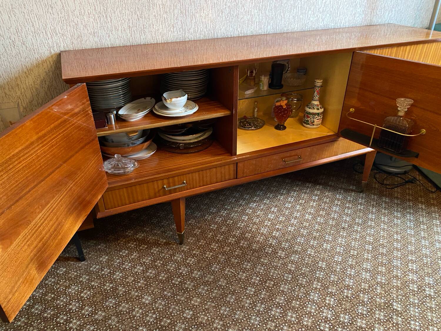 Varnished sideboard