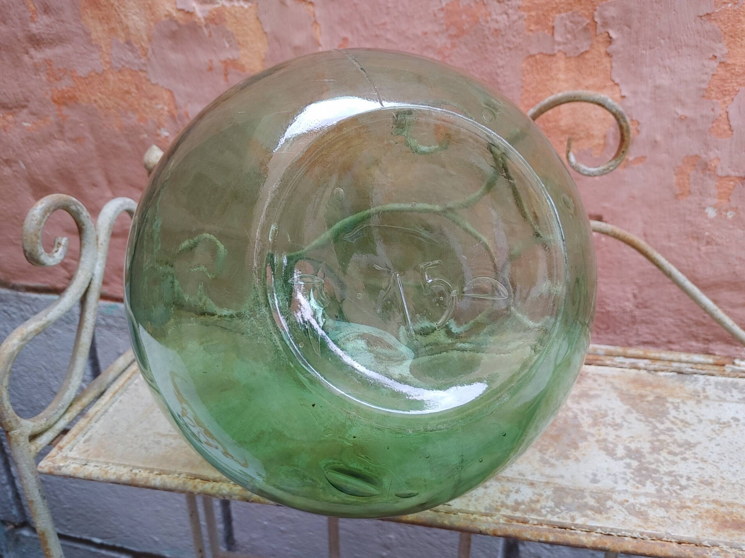 Lady Jeanne old bubbled glass - 15 liters - height 41 cm ( G)