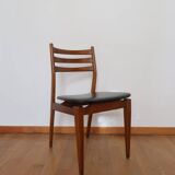6 Scandinavian beech skai chairs