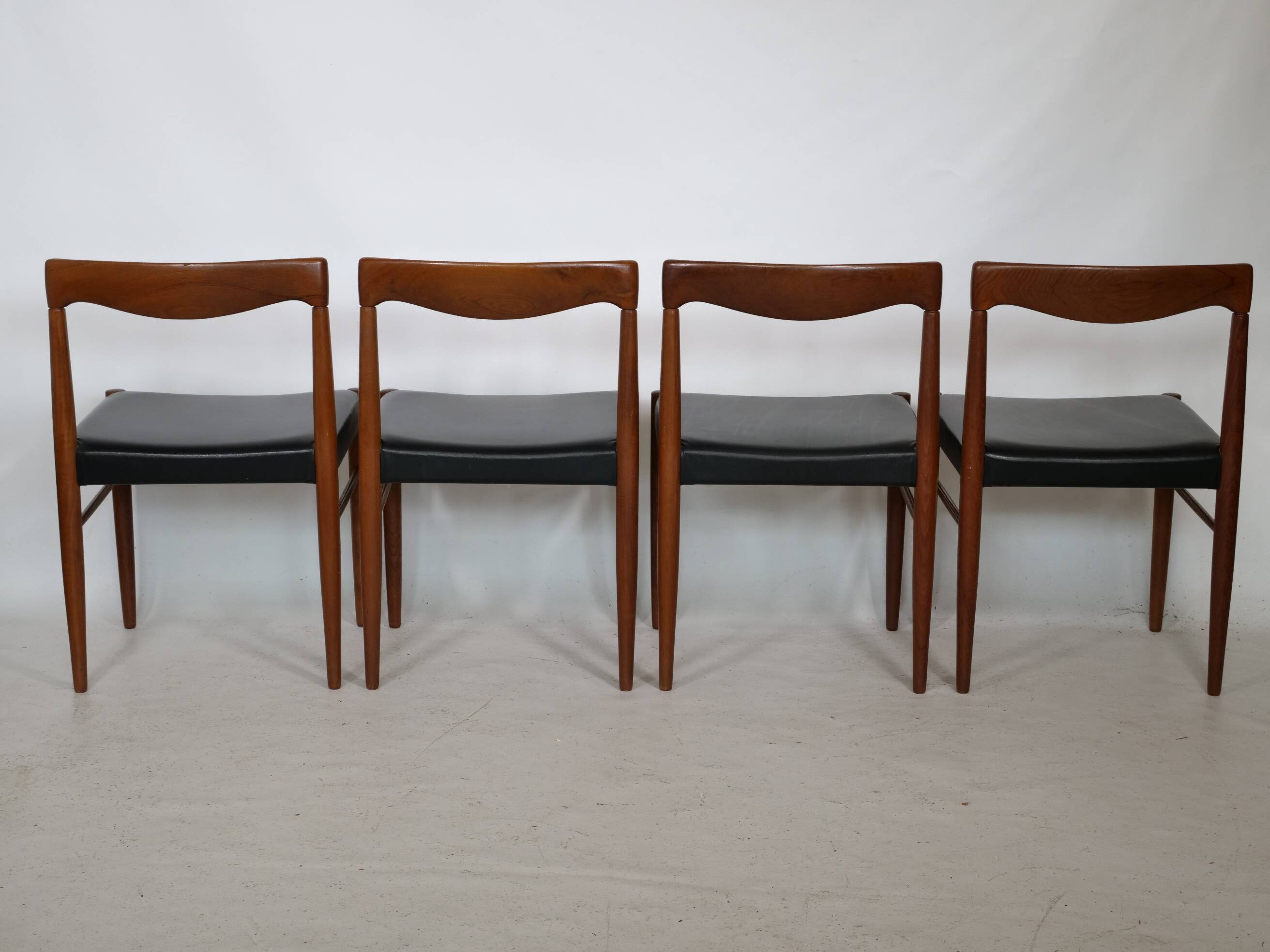 Chaises de salle à manger en teck HW Klein pour Bramin années 1960