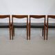 Chaises de salle à manger en teck HW Klein pour Bramin années 1960