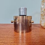 Brass and amber textured glass ceiling light, design by Helena Tynell, Limburg.