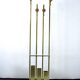 Mid-Century Brass and Wood Coat Rack. Italy 1970s
