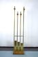 Mid-Century Brass and Wood Coat Rack. Italy 1970s