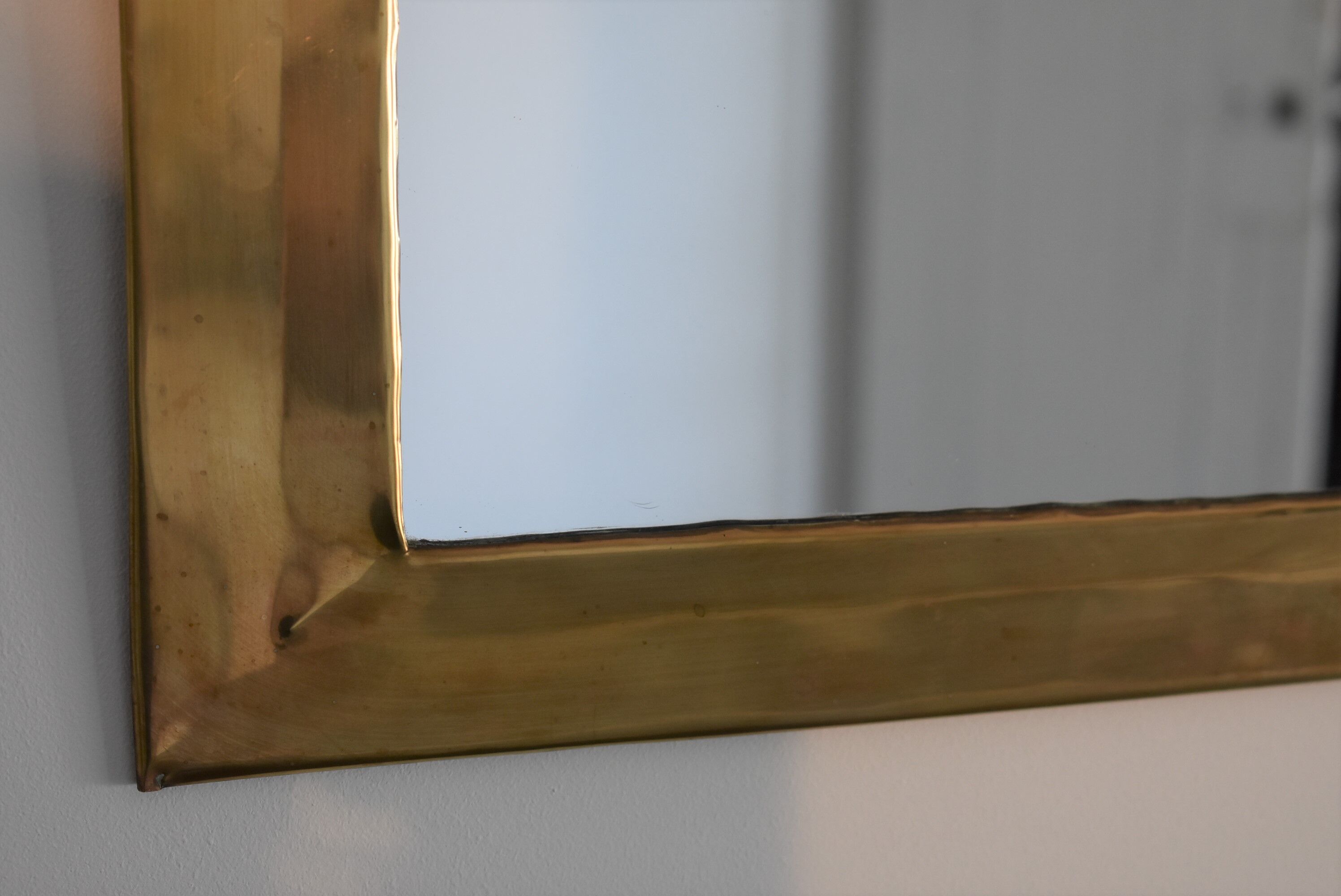 Vintage brass mirror  31x51cm