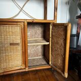 Vintage rattan shelf