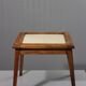 Vintage plant stand side table wood & ceramic 1950s