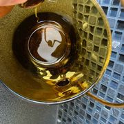 Vintage Amber Glass Ice Bucket