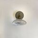 Small swan neck wall light in brass and prismatic glass vintage decoration