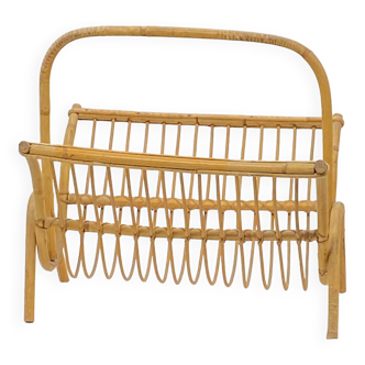 Magazine/magazine holder, rattan, vintage, natural fibers