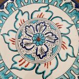 Iznik dish mid-20th century monogram floral decoration