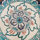 Iznik dish mid-20th century monogram floral decoration
