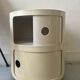 Componibili XL bedside table in cream by A. Castelli for Kartell, design 1970.