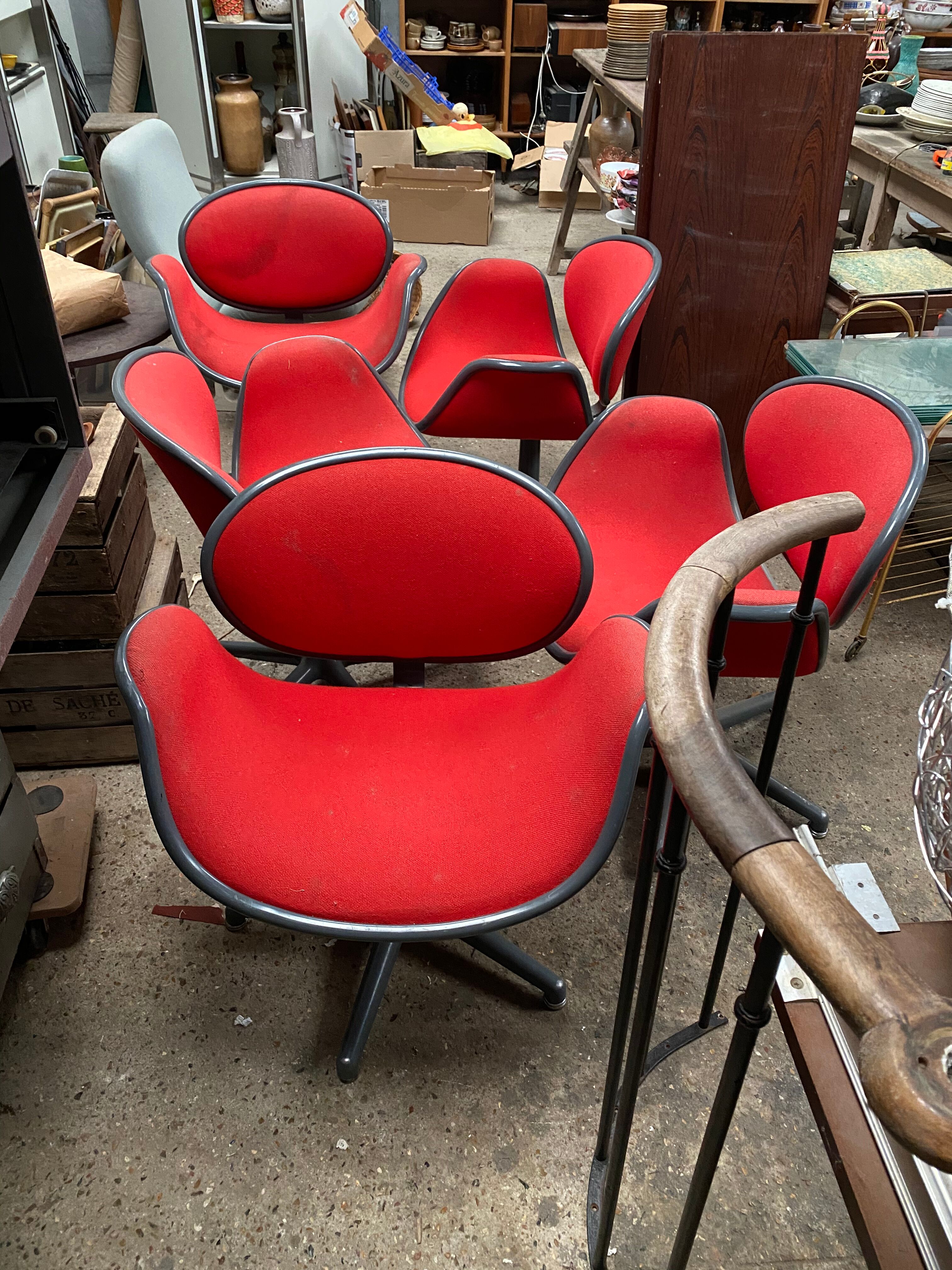 Lot of 5 Tulip Chairs by Pierre Paulin for Artifort