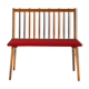 Reupholstered beechwood bench, 1950s
